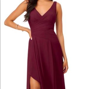 Azazie Kori dress in Cabernet size A2
